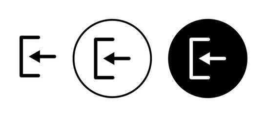 Directional Backward Arrow vector icon set. Previous Navigation Indicator vector symbol for UI design.