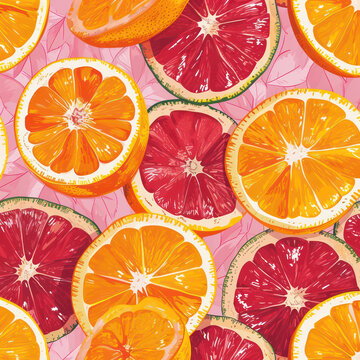 Fresh and Juicy Citrus Delight: Vibrant Oranges, Grapefruits, and Lemons on White Background
