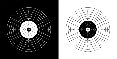 Illustration vector graphics of target shooting icon - obrazy, fototapety, plakaty