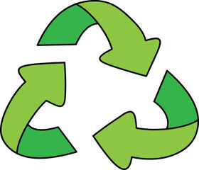 Obraz premium Recycle sign clip art