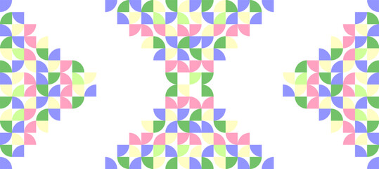 triangle pastel green mosaic rounded pattern design background