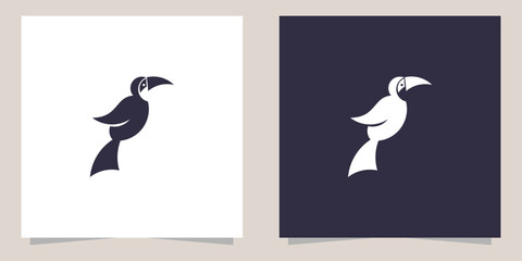 parrot logo design vector