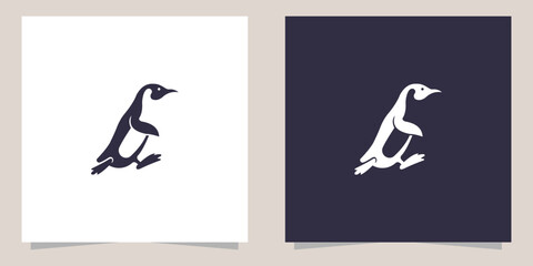 penguin logo design vector