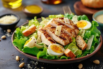 Round bread croutons with spices on a white background a snack