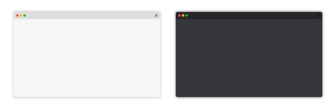 Browser window templaate. Empty web page mockup. Webpage templaates.  Browser window