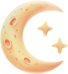 illustration of a moon