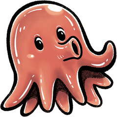 cute cartoon octopus illustration.