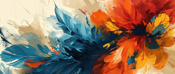 Vibrant Brush Strokes: Abstract, Bright, Decorative, Pattern, Splash, Artistic, Colours