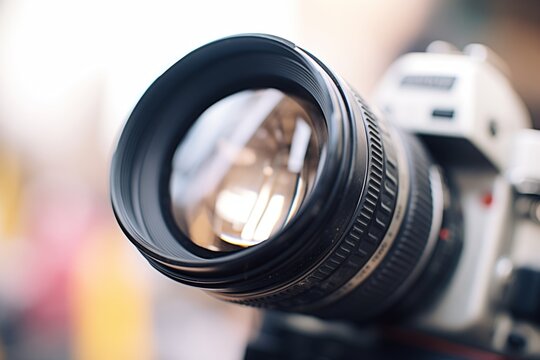 detailed image of a dslr cameras lens focus ring