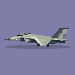 vector flat military aircraft