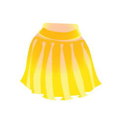 Yellow Mini Skirt Icon