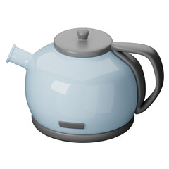 Kettle, teapot. 3d render