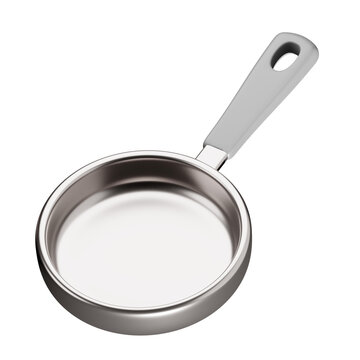 Frying pan. Kitchenware element. Kitchen utensil and tool. 3d render