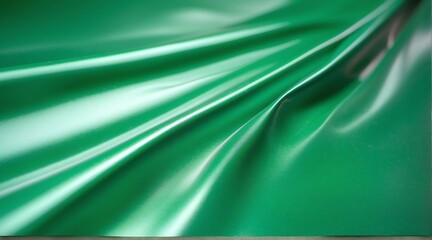 Obraz premium Smooth green brushed shiny metal sheet texture background from Generative AI