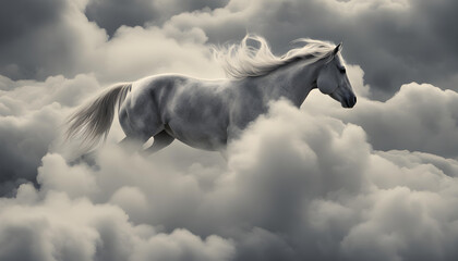 Obraz na płótnie Canvas horse in the sky