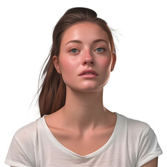 Fototapeta premium woman with Thoughtfulness facial expression