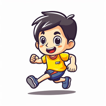 cartoon child running