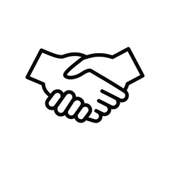 Handshake Icon Vector Simple Design