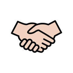 Handshake Icon Vector Simple Design