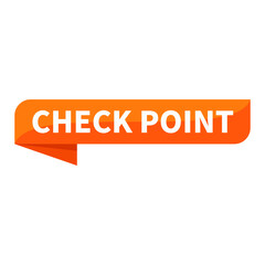 Check Point Text In Orange Ribbon Rectangle Shape For Sign Information Marker Announcement Business Marketing Social Media
