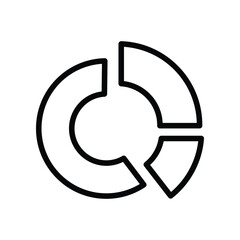 Pie Chart Icon Vector Simple Design