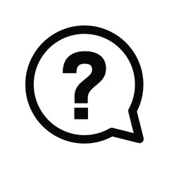 Question Sign Icon Vector Simple Design