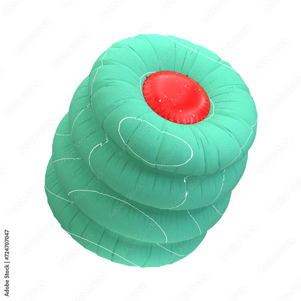 Wall mural 3d render inflated abstract shape - great for web design or print projects.