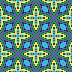 pattern abstract flower batik carpet vector