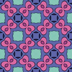 pattern abstract flower batik carpet vector