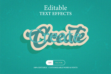 3D Editable Vector Typography, 3D Classic Template , Logo Mockup, Tittle Poster, Old Style Retro Text Effects and Graphic Style.