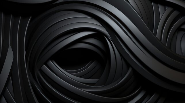 Black Ebonite Gridlock. Tightly woven black ebonite patterns creating a grid-like illusion.