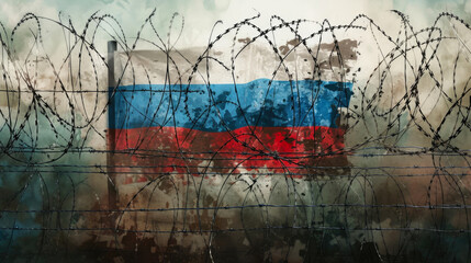 Constricted Patriotism: Russia's Colors Behind Barbed Wire
