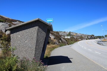 Bus stop in Vestland, Norway