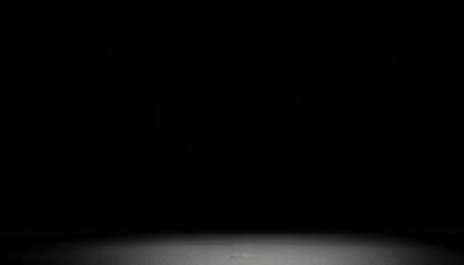 plain solid absolutely black colour background empty space for background of studio room and display ad or product or website template - obrazy, fototapety, plakaty