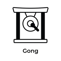 Chinese Bell vector icon in modern and trendy style