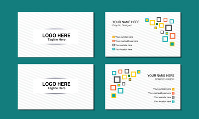 Double-sided creative business card design use in multi Purpose with multi color.