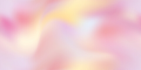 Holographic seamless design in pink pearl. With its abstract waves that shimmer, the background is a minimalist pastel . Foil holographic wallpaper in nacreous texture with gentle grade change © Kusandra