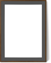 Empty various style of wooden frame isolated on plain background ,suitable for your asset elements.