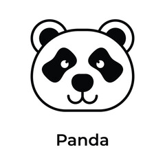 Get your hold on this visually appealing panda icon, ready to use vector