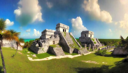 tulum mayan ruins in yucatan mexico