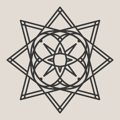 Abstract Mandala. Circular pattern in form of mandala for Henna, Mehndi, tattoo, decoration. Oriental pattern, vector illustration.