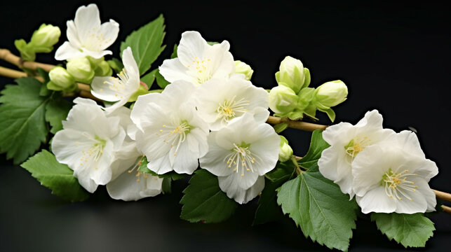 white flowers on black background high definition(hd) photographic creative image