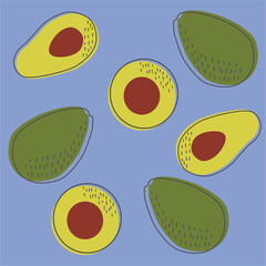 background avocado illustration