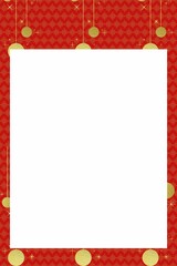 red chinese new year frame background 