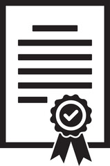 certificate icon vector illustration, achievement icon