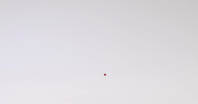 3D animation of a stylized red brick wall collapsing. Background for product presentation, construction company, problem solving