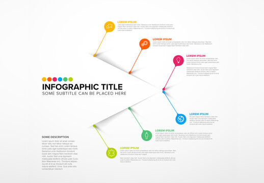 Vector multipurpose Infographic template made from lines and icons