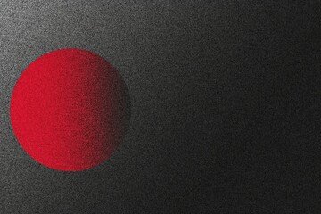 Sleek Monochrome with Red Accent: Elevate your designs with sophistication as black and grey gradients meet extreme noise, punctuated by a striking red circle, adding depth to this abstract background - obrazy, fototapety, plakaty