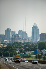 morning view of cinsinnati ohio downtown skyline