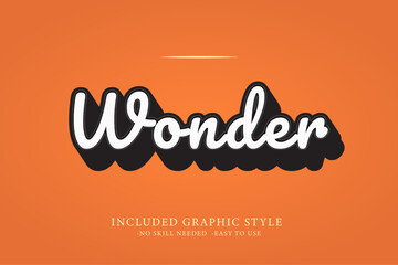 Classic Retro 3D Editable Text Effects, Vintage Typography, Logo Mockup, Title Poster and Graphic Style Template.